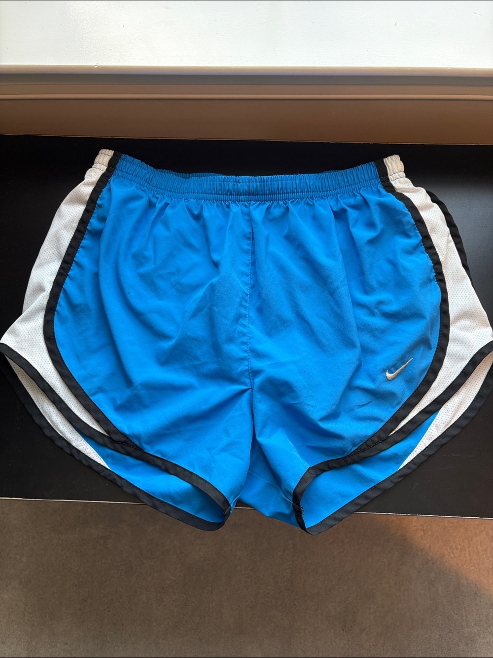 Nike Bright Blue Men's Athletic Shorts with White & Black Trim